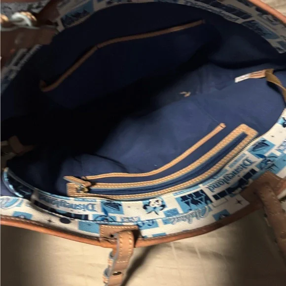 Dooney & Bourke Blue and Tan Disneyland Travel Bag - Picture 3 of 3